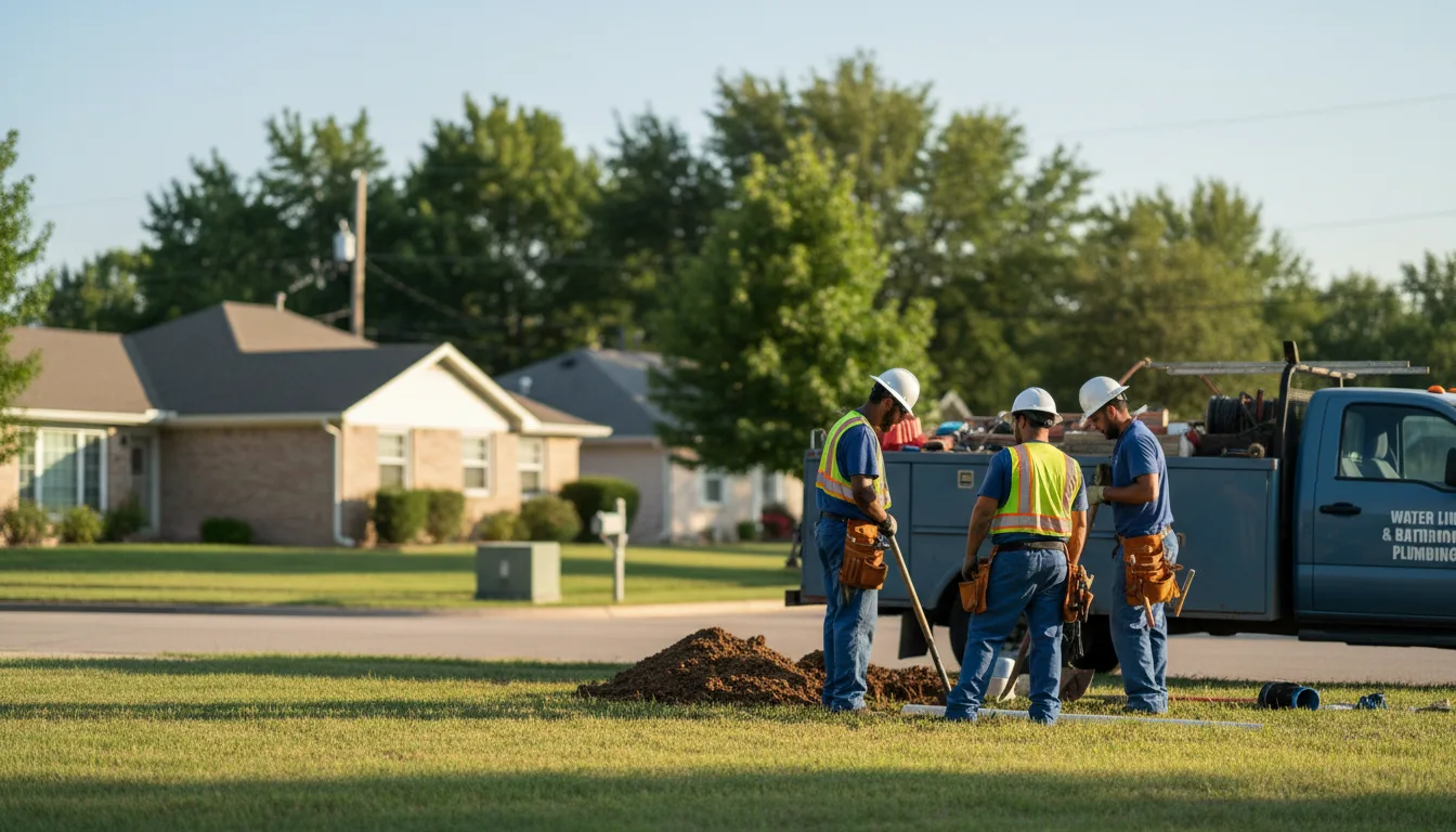 Residential water line and bathroom plumbing service in Pickens, AR